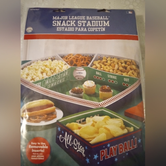 🆕 MLB Major League Baseball Paper Snack Stadium Set, Party Supplies, NEW - Picture 4 of 9